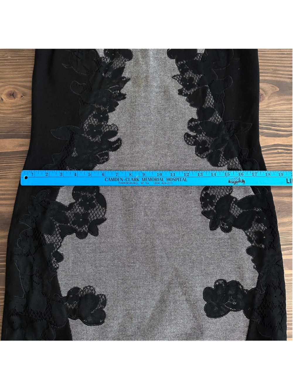Katherine Barclay Black Gray Lace Dress L Sleeveless - Picture 9 of 11